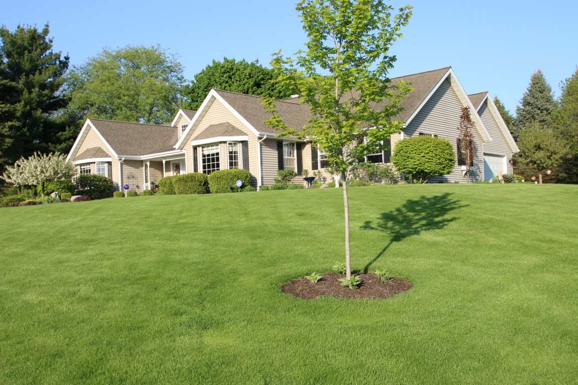 11627 Prestwick Road Belvidere, IL 61008 - Photo 2 of 25 a front view of a house with a yard and trees