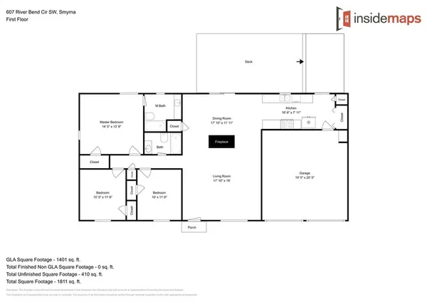 $2,125 | 607 River Bend Circle, Smyrna, GA 30082