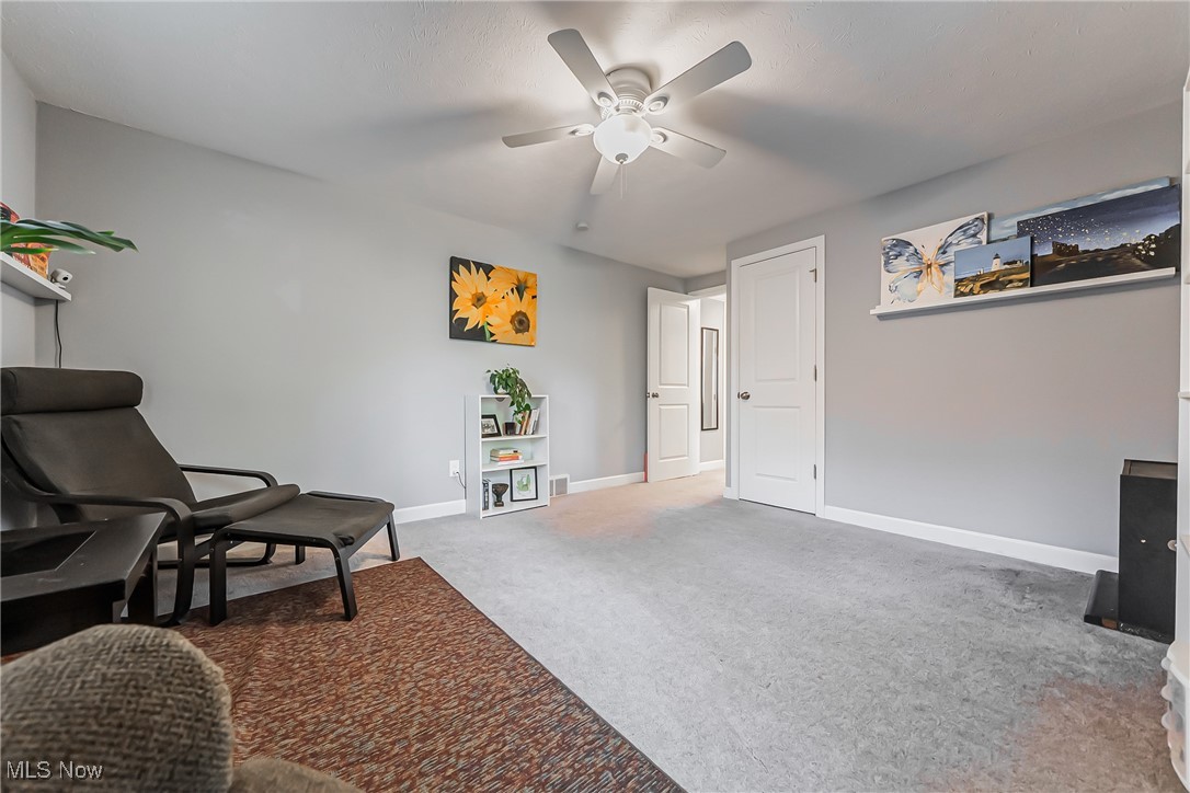 3684 Fenley Road Cleveland Heights, OH 44121 - Photo 20 of 38 Sitting room featuring carpet and ceiling fan