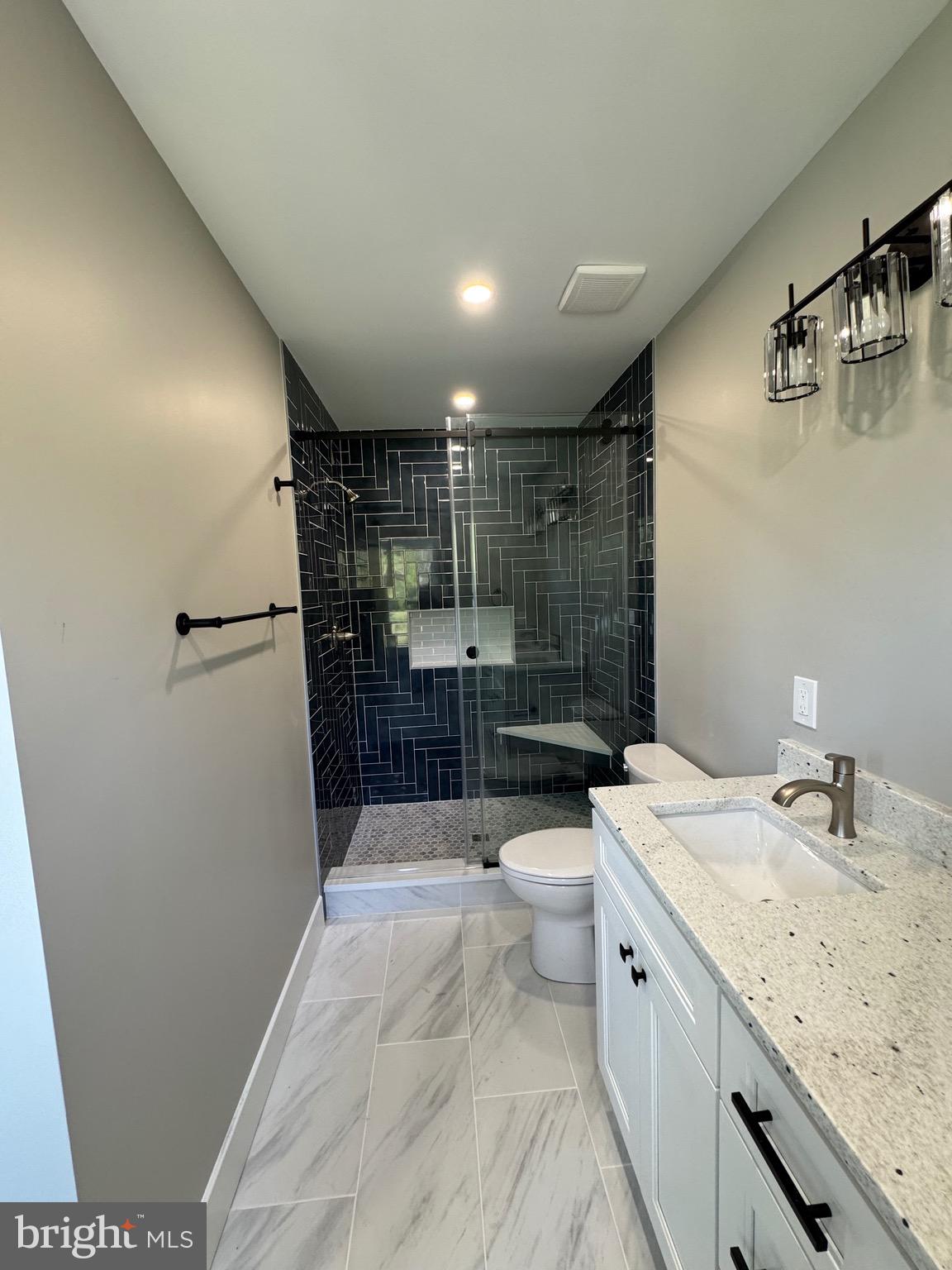 3706 South Mountain Road Knoxville, MD 21758 - Photo 8 of 12 a bathroom with a sink a toilet and shower