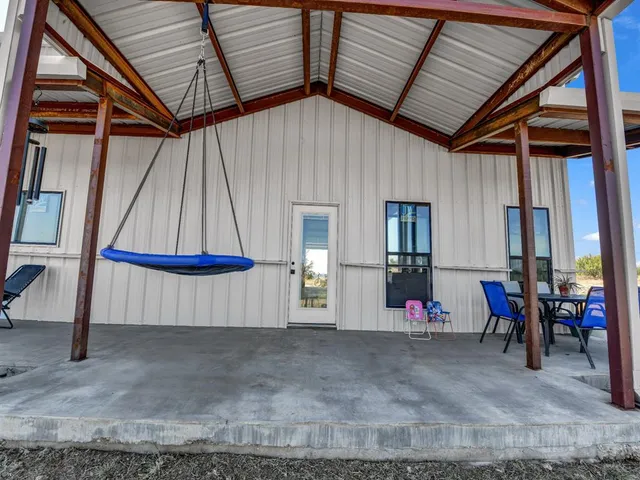 a view of a empty room with storage