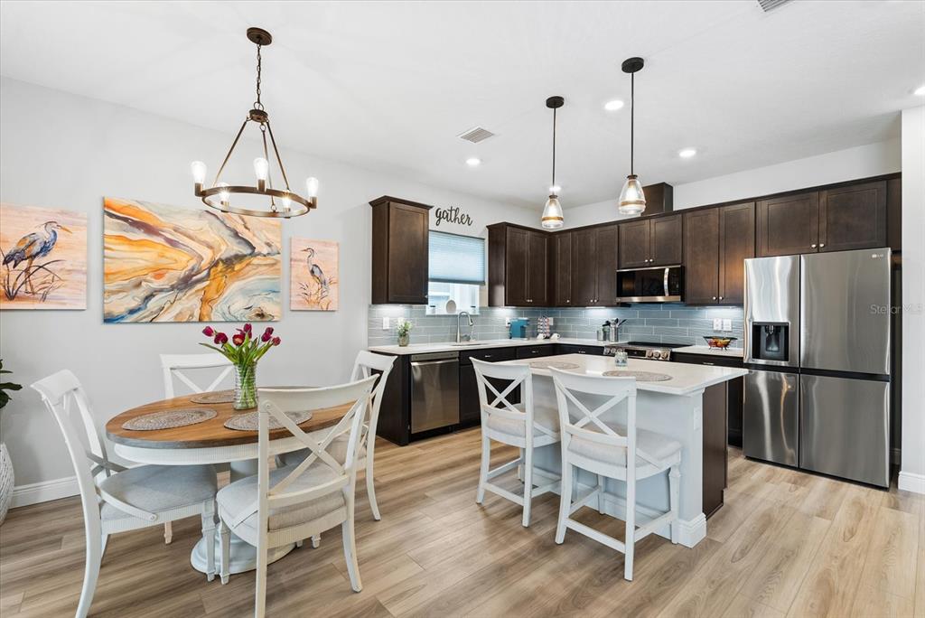 Beautiful kitchen with stainless steel appliances
