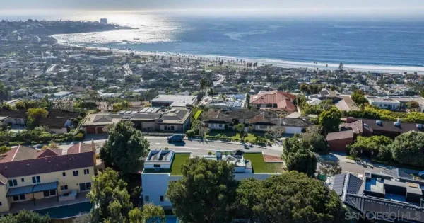 an aerial view of a city