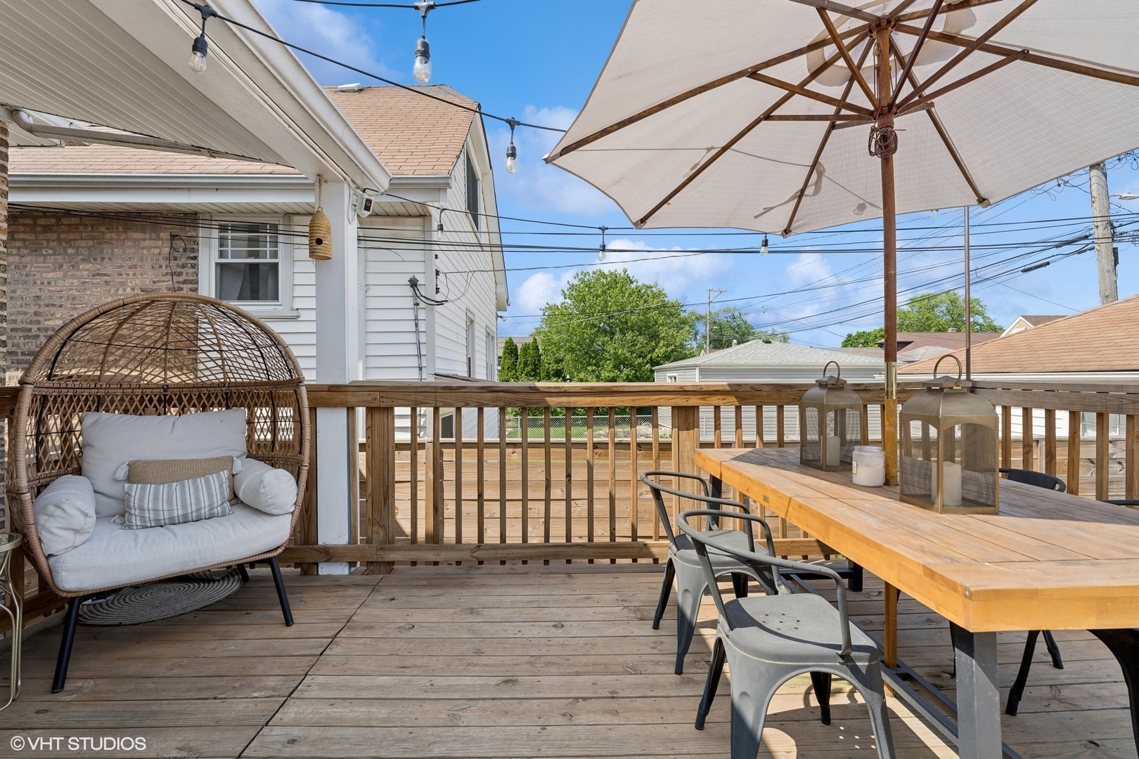 2819 North Rutherford Avenue Chicago, IL 60634 - Photo 26 of 28 a view of a chair and table on the deck