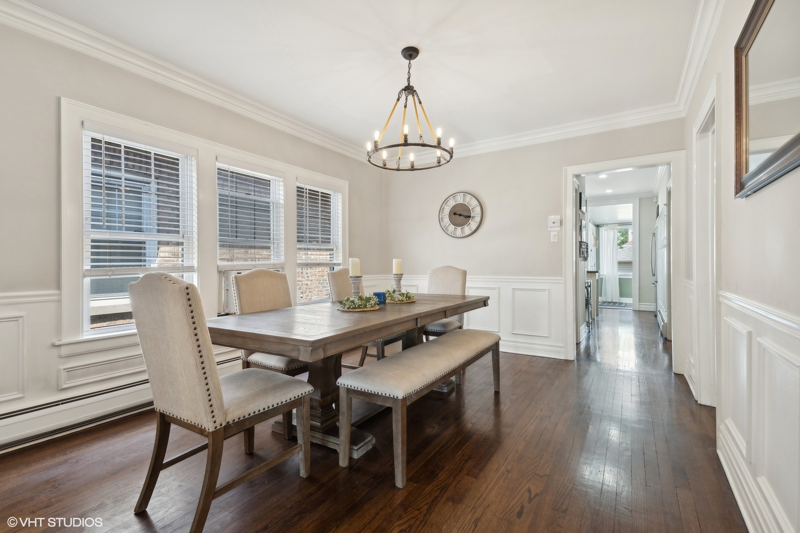 2819 North Rutherford Avenue Chicago, IL 60634 - Photo 10 of 28 a view of a dining room with furniture window and wooden floor