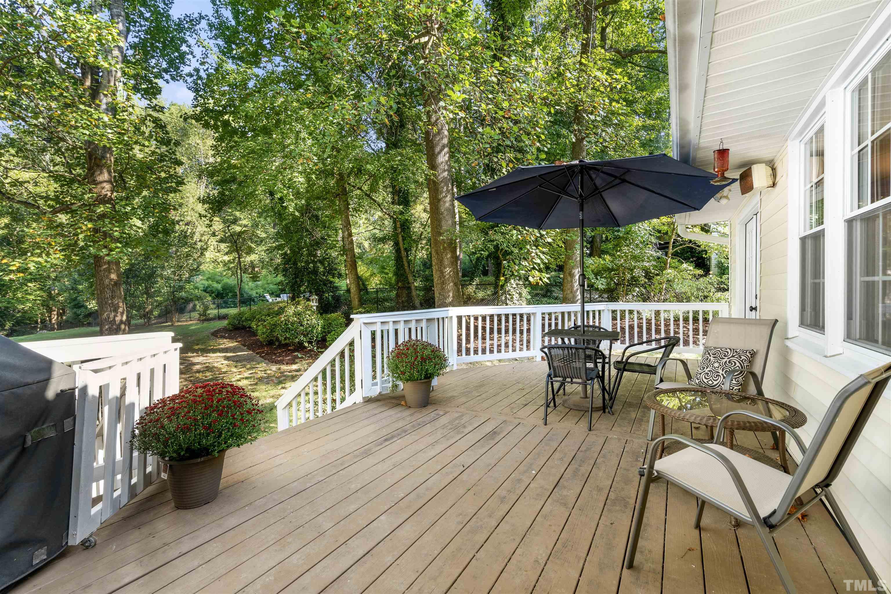4209 Rowan Street Raleigh, NC 27609 - Photo 36 of 44 a view of balcony with furniture and wooden deck