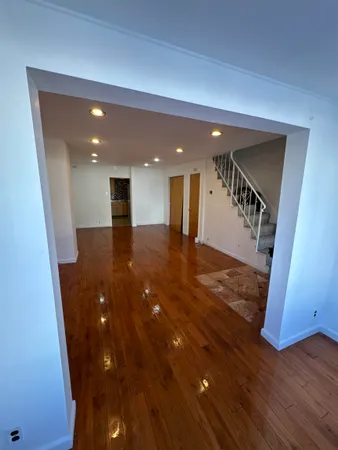view of a livingroom with wooden floor