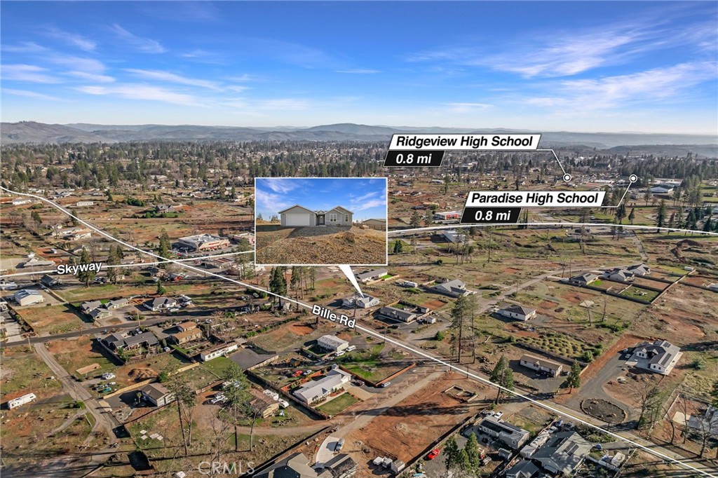 926 Bille Road Paradise, CA 95969 - Photo 28 of 28 an aerial view of residential building with parking space