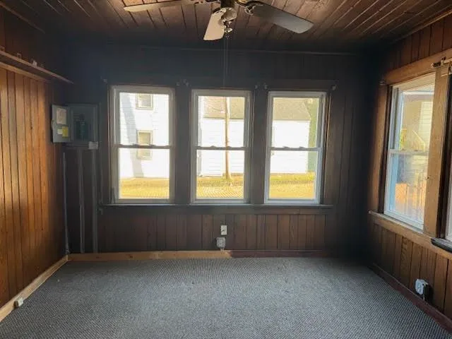 an empty room with a window