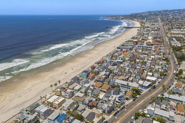 a view of an ocean and beach