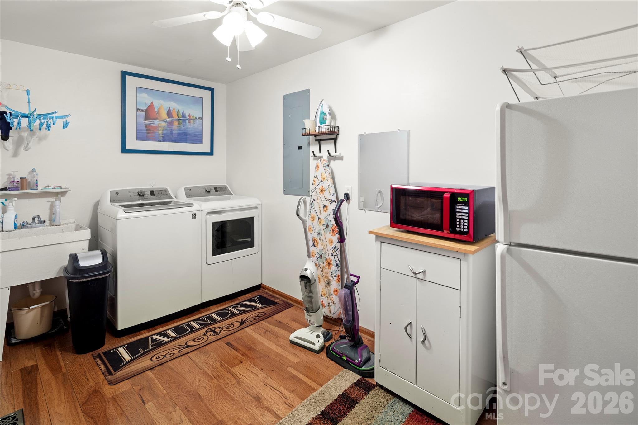 119 Rome Court Lake Lure, NC 28746 - Photo 28 of 31 a view of a kitchen with fridge and workspace