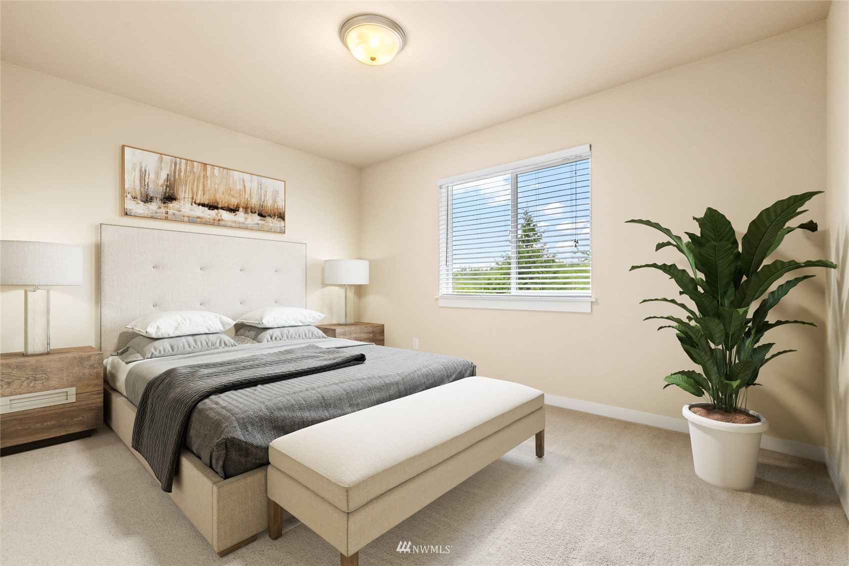 18407 36th Avenue Southeast Bothell, WA 98012 - Photo 25 of 39 a bedroom with a potted plant and a potted plant