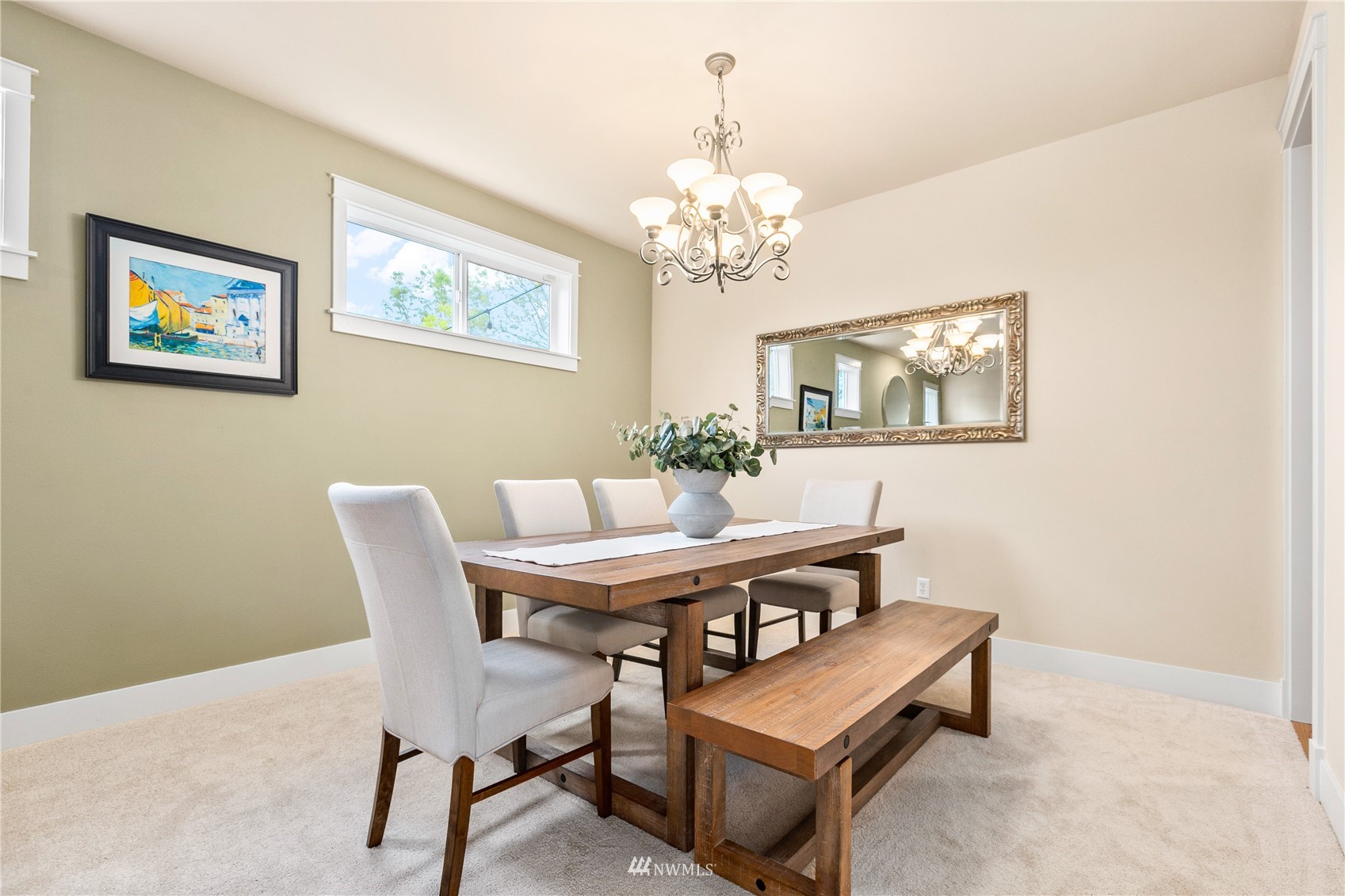 18407 36th Avenue Southeast Bothell, WA 98012 - Photo 6 of 39 a dining room with furniture and chandelier