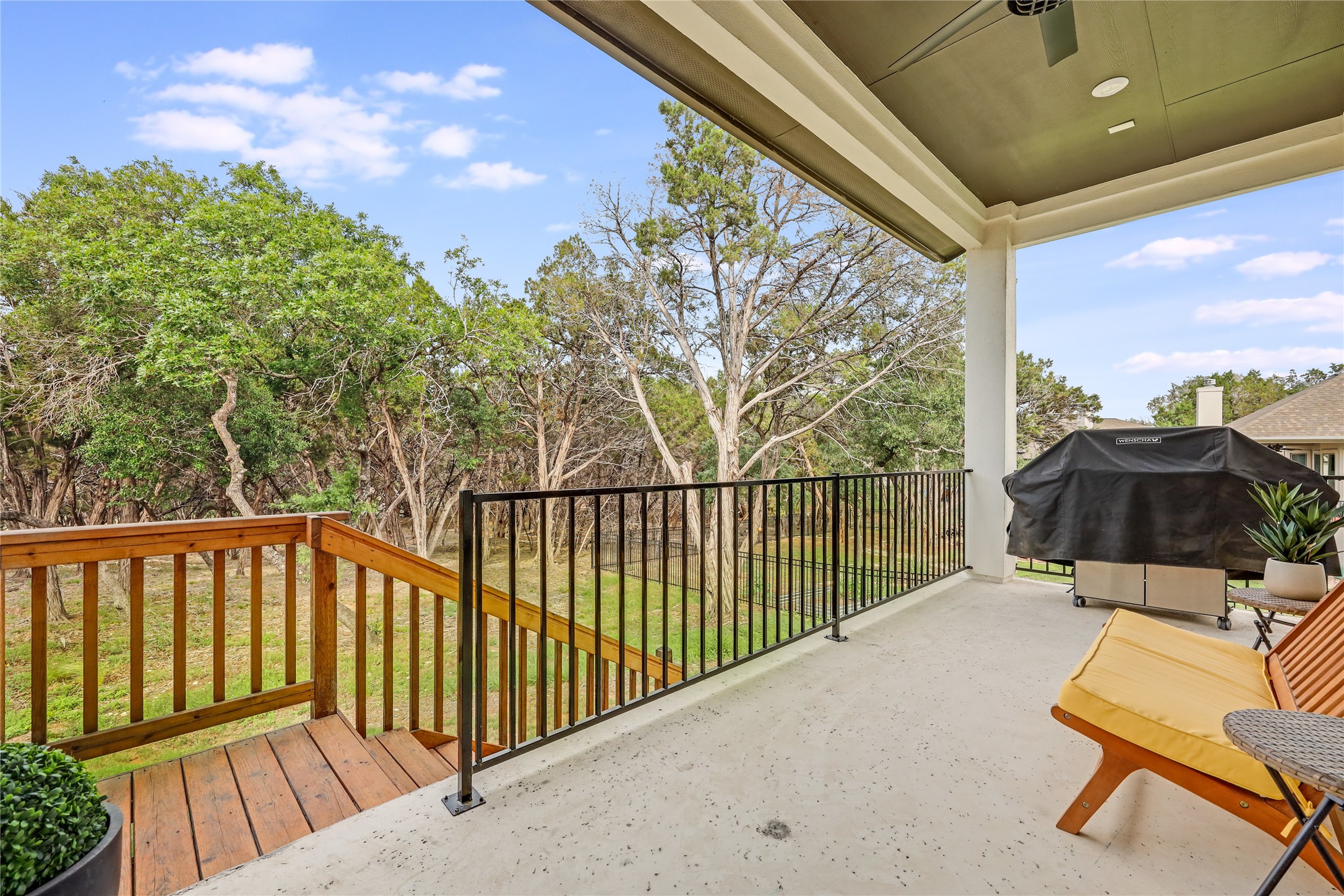 4905 Destination Way Jonestown, TX 78645 - Photo 21 of 27 a view of a balcony with chairs