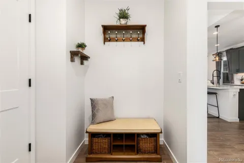 a utility room with sink dryer and washer