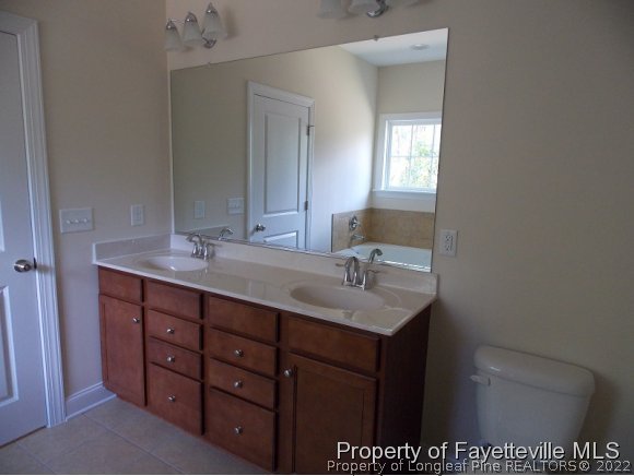 344 Kerr Lake Road Aberdeen, NC 28315 - Photo 11 of 25 a bathroom with a sink a toilet and mirror