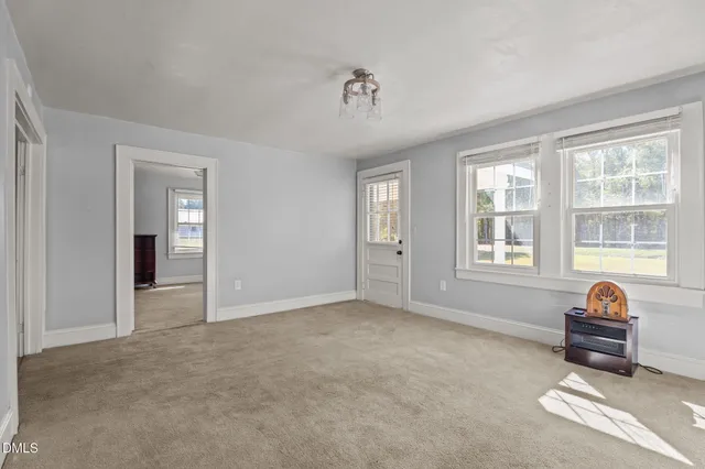 a living room with a window