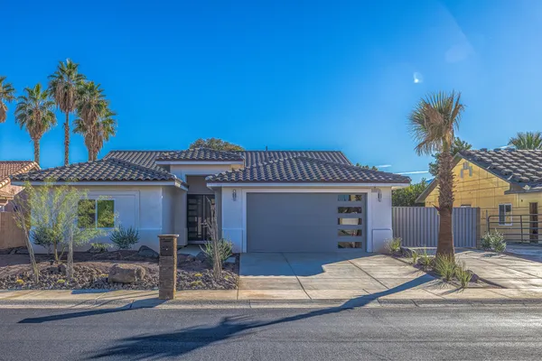 a view of a house with a patio