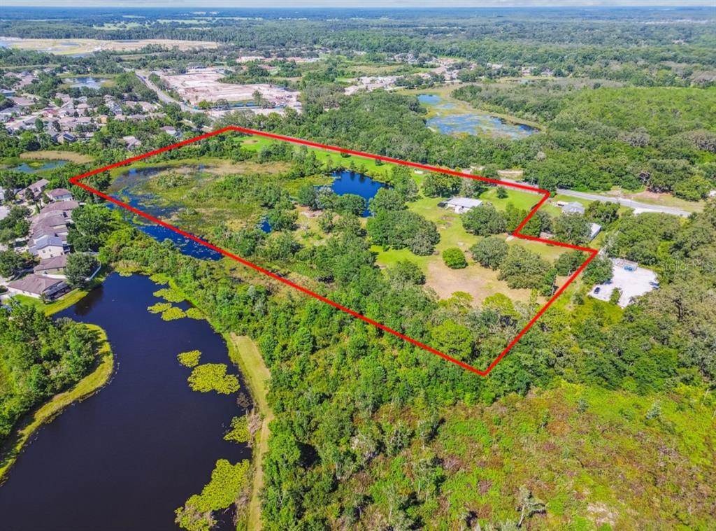 an aerial view of a city