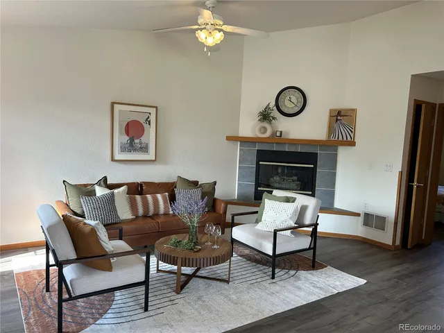 a room with furniture and a window