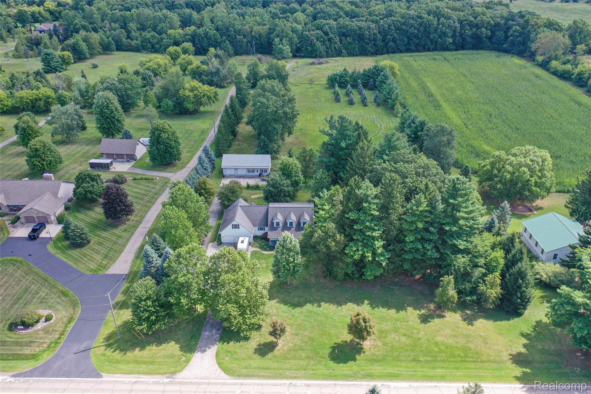 1591 Baldwin Road Lapeer, MI 48446 - Photo 41 of 46 Aerial view of sparsely populated area