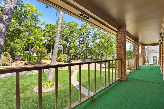 a view of backyard with green space