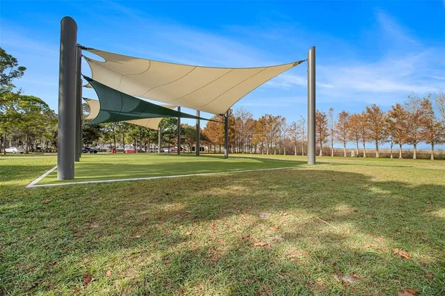 a view of a volley ball court