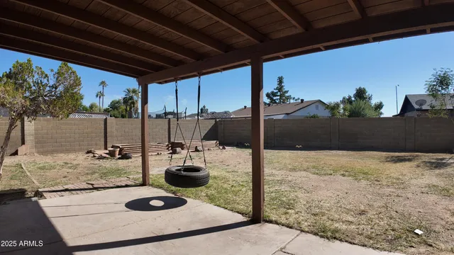 a backyard of a house