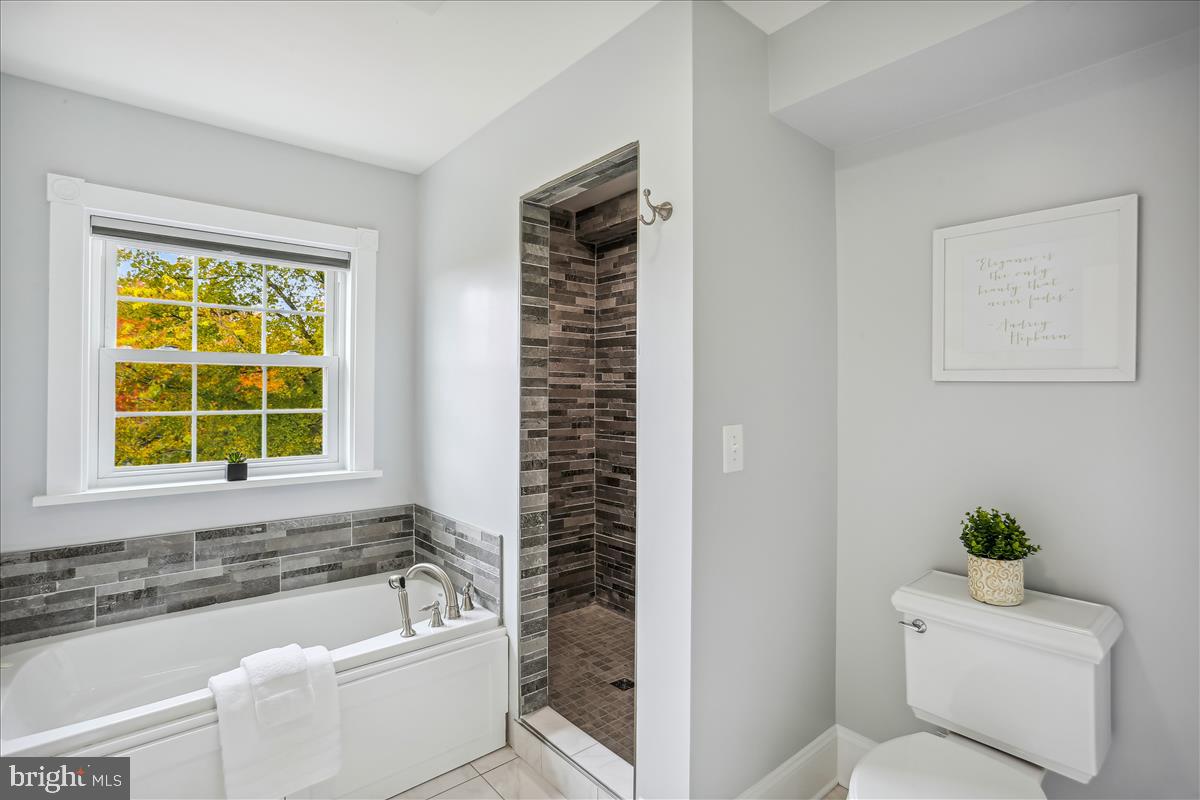 10100 Moxley Road Damascus, MD 20872 - Photo 36 of 79 Soaking tub and stacked stone shower