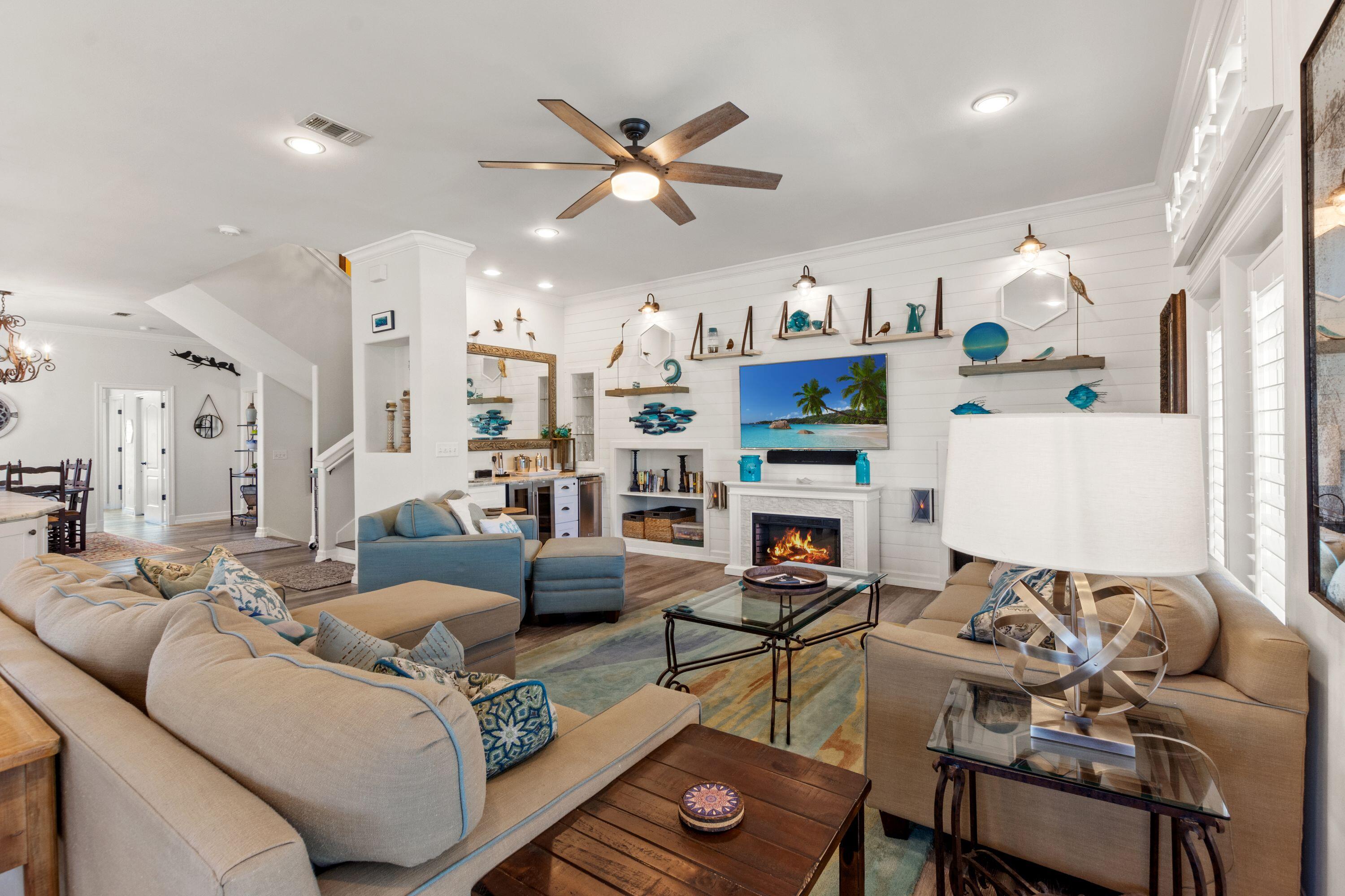 100 Sandprint Circle Destin, FL 32541 - Photo 4 of 62 a living room with furniture kitchen view and a chandelier