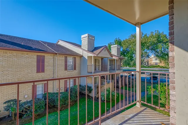 a view of a house with a balcony