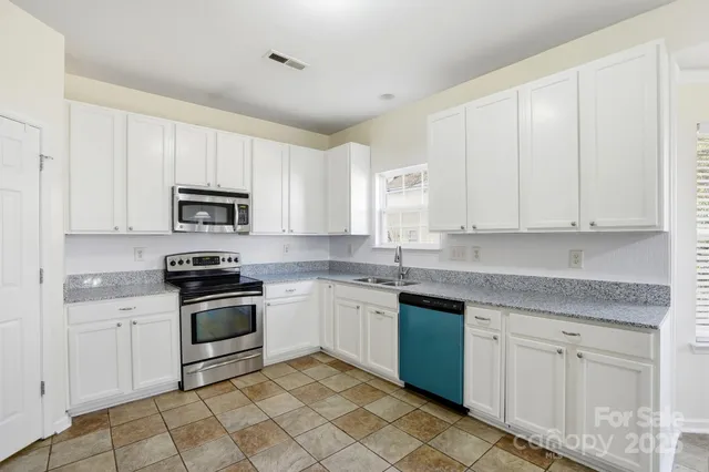 an empty room with a workbench