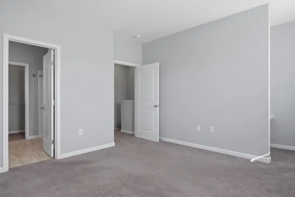 a view of small space with racks on the wall