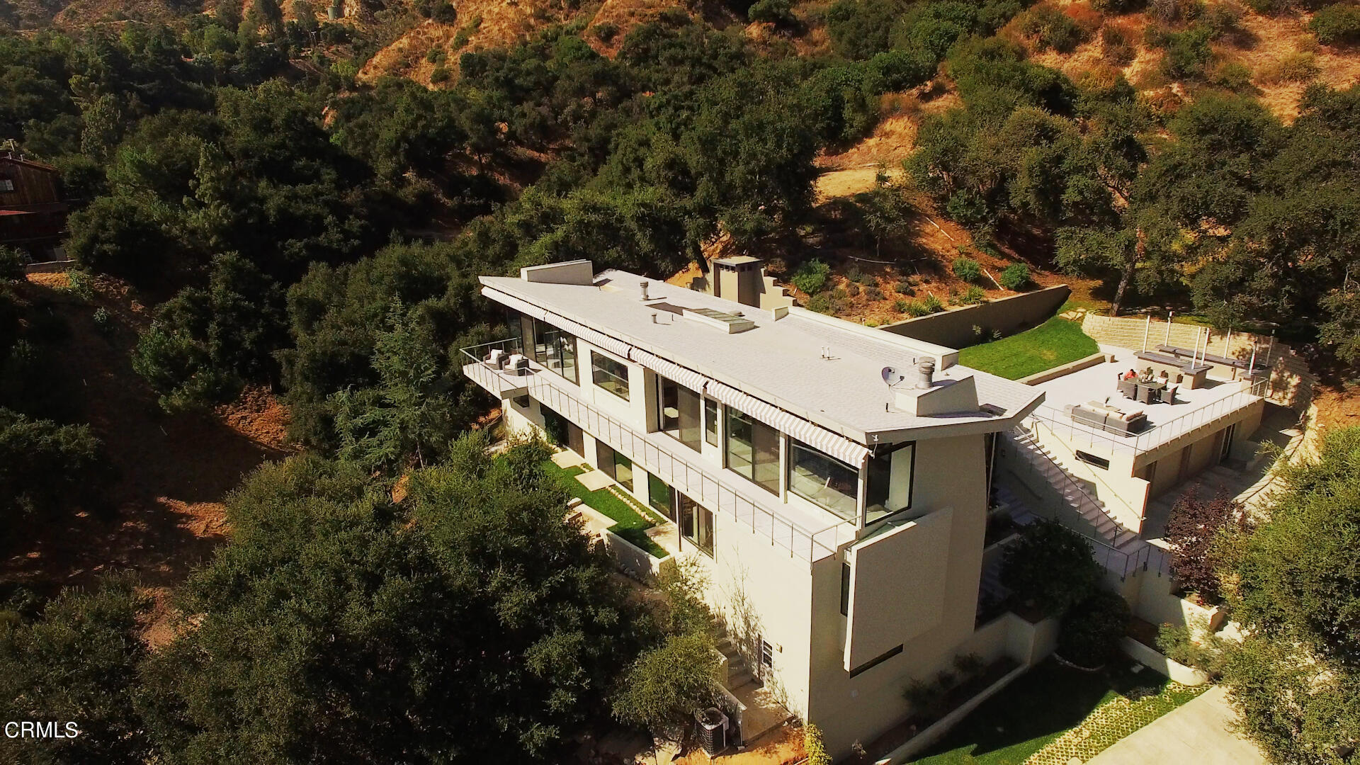 3555 Shaw Ranch Road Pasadena, CA 91107 - Photo 45 of 45 an aerial view of a house with a yard