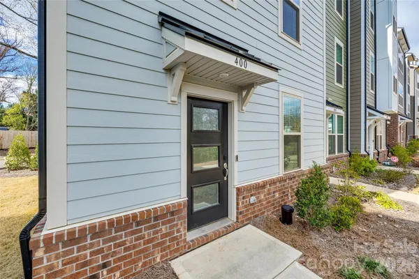 a view of front door of house