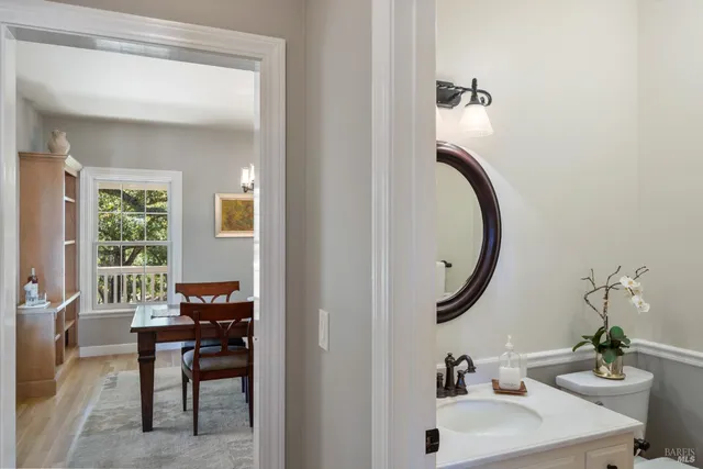 a spacious bedroom with a bed and a couch