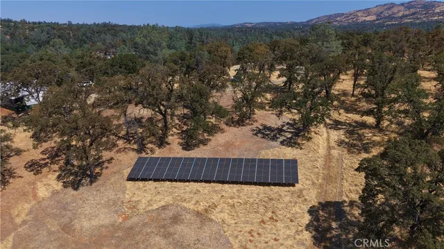 a view of a backyard with trees