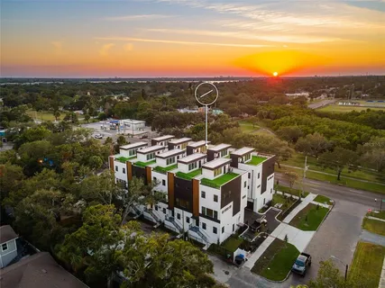 an aerial view of multiple house