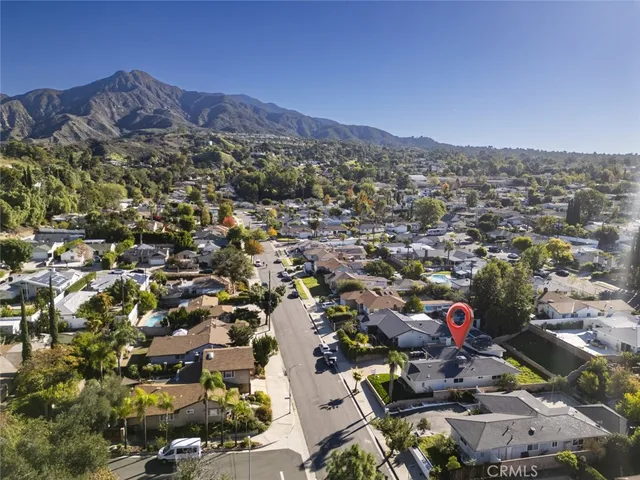 an aerial view of a city