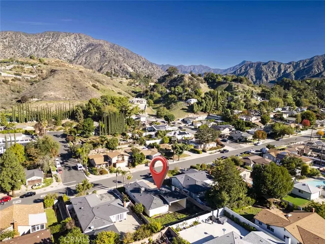 an aerial view of a city