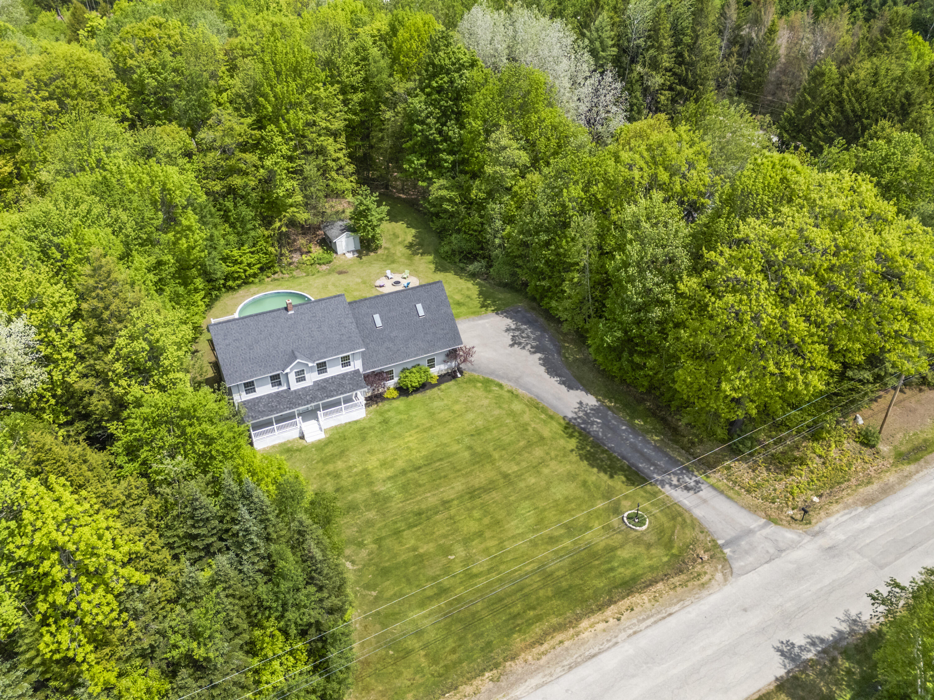 9 Tyrawley Road Farmingdale, ME 04344 - Photo 52 of 57 Drone Front Yard 1