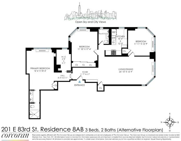 $2,635,000 | 201 East 83rd Street, Unit 8AB | Upper East Side