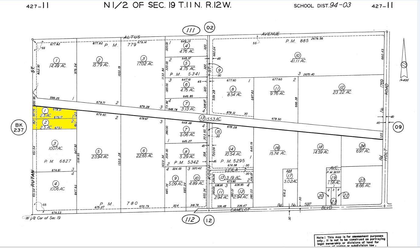 Rutan Street Mojave, CA 93501 - Photo 3 of 5 427-112-01,02 PLAT MAP