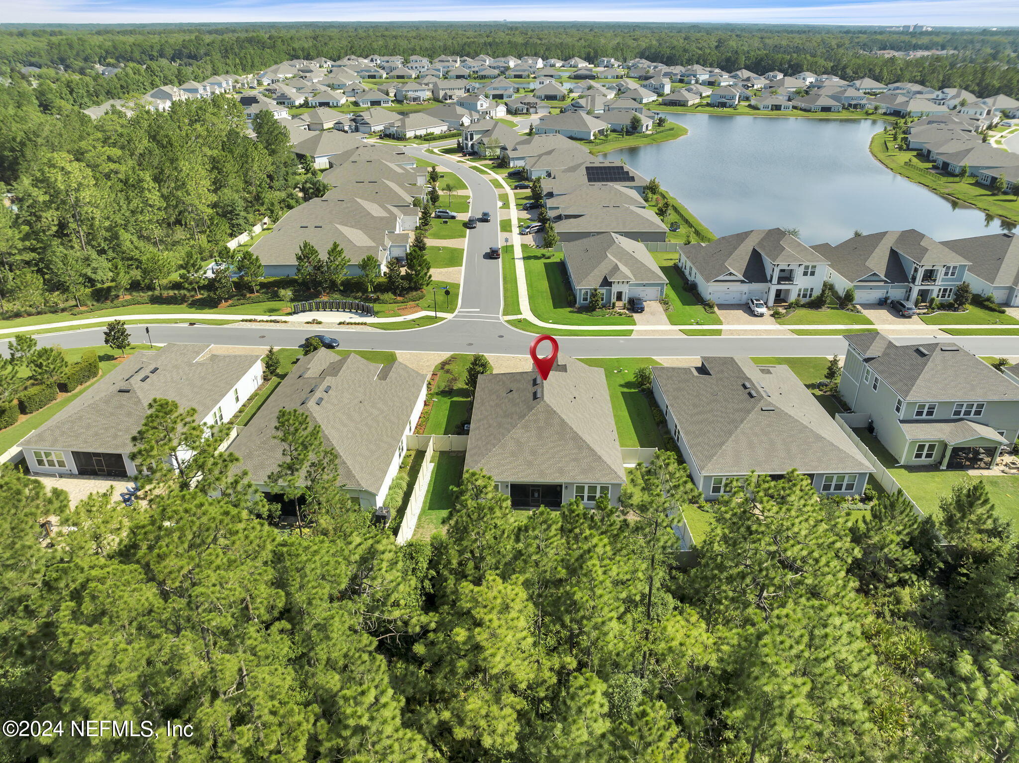 100 Calliel Way St. Johns, FL 32259 - Photo 32 of 50 an aerial view of residential houses with outdoor space and river