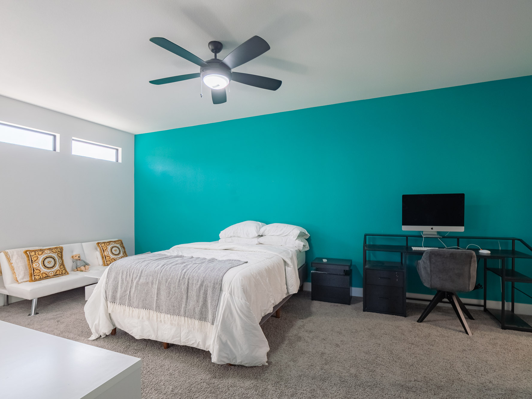 14900 Copper Ridge Lane Austin, TX 78734 - Photo 23 of 39 Bedroom featuring carpet and ceiling fan