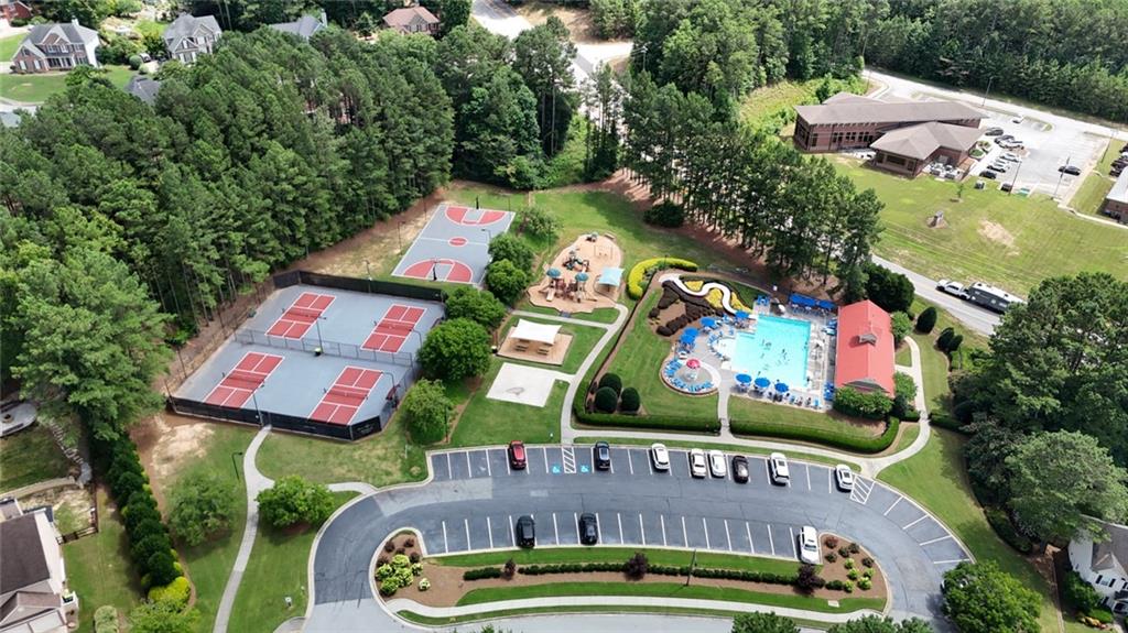 43 Ivy Mist Lane Acworth, GA 30101 - Photo 43 of 58 an aerial view of swimming pool patio and outdoor seating
