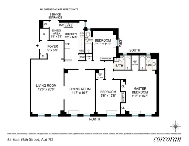 $2,500,000 | 65 East 96th Street, Unit 7D | Upper East Side