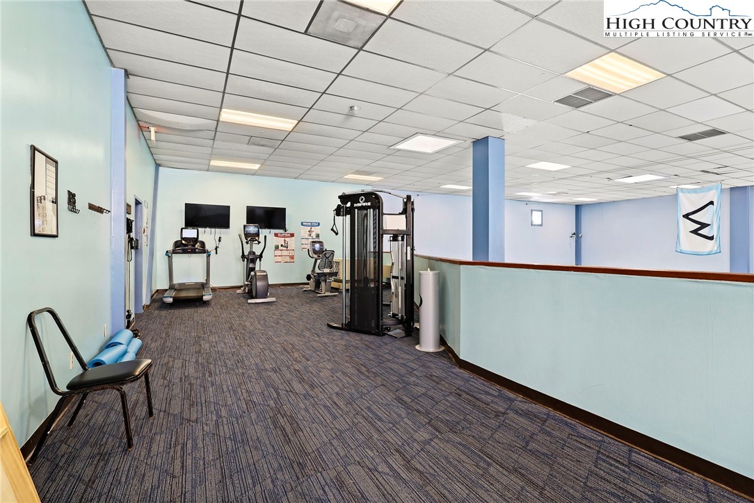 301 Pinnacle Inn Road, Unit 3305 Beech Mountain, NC 28604 - Photo 25 of 29 a view of a room with gym equipment