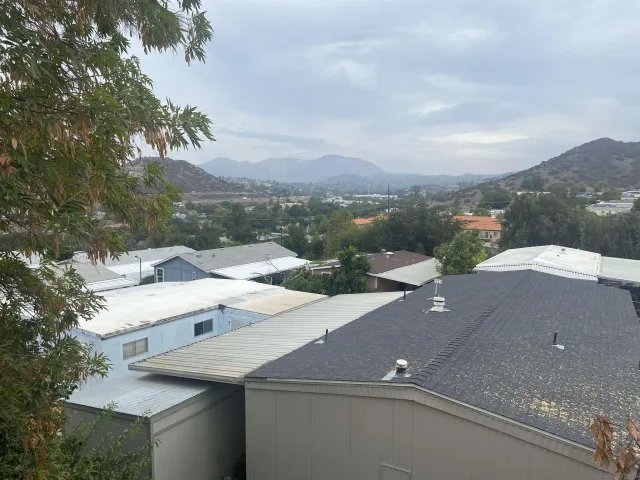 a view of a city from a terrace