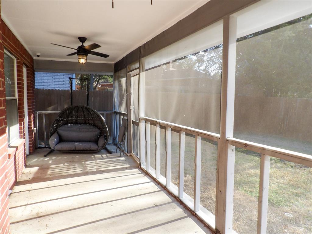 223 Juniper Ridge Court DeSoto, TX 75115 - Photo 25 of 33 Unfurnished sunroom with a ceiling fan